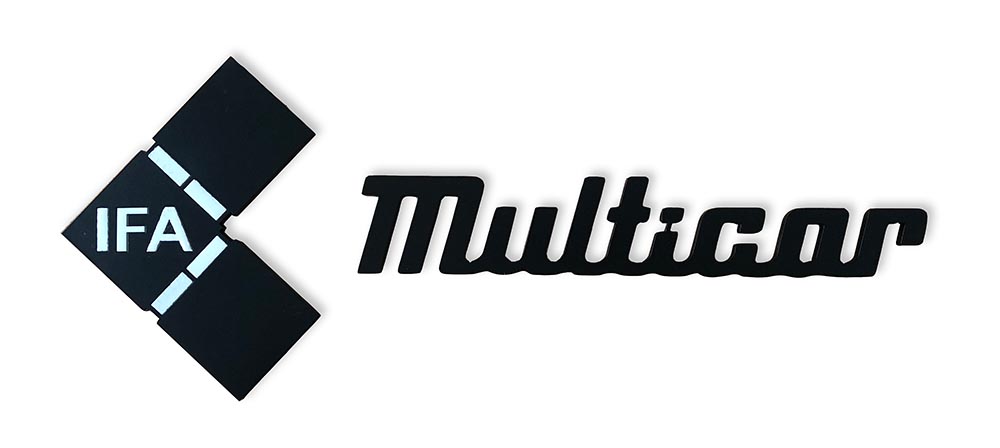 Multicar M24 M25 Schriftzug / Emblem (Kunststoff), Originaloptik